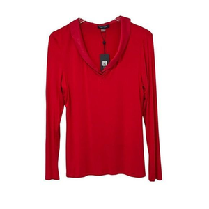 Tommy‎ Hilfiger Women's Long Sleeves Top Size S Stretch V-Neck Lightweight FLAW